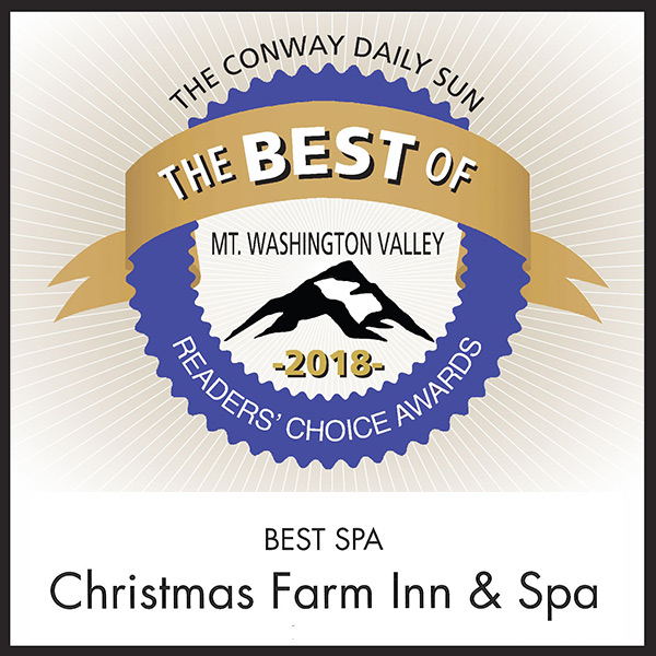 Jackson NH Spa won Readers Choice Best Spa in Mt Washington Valley in White Mountains